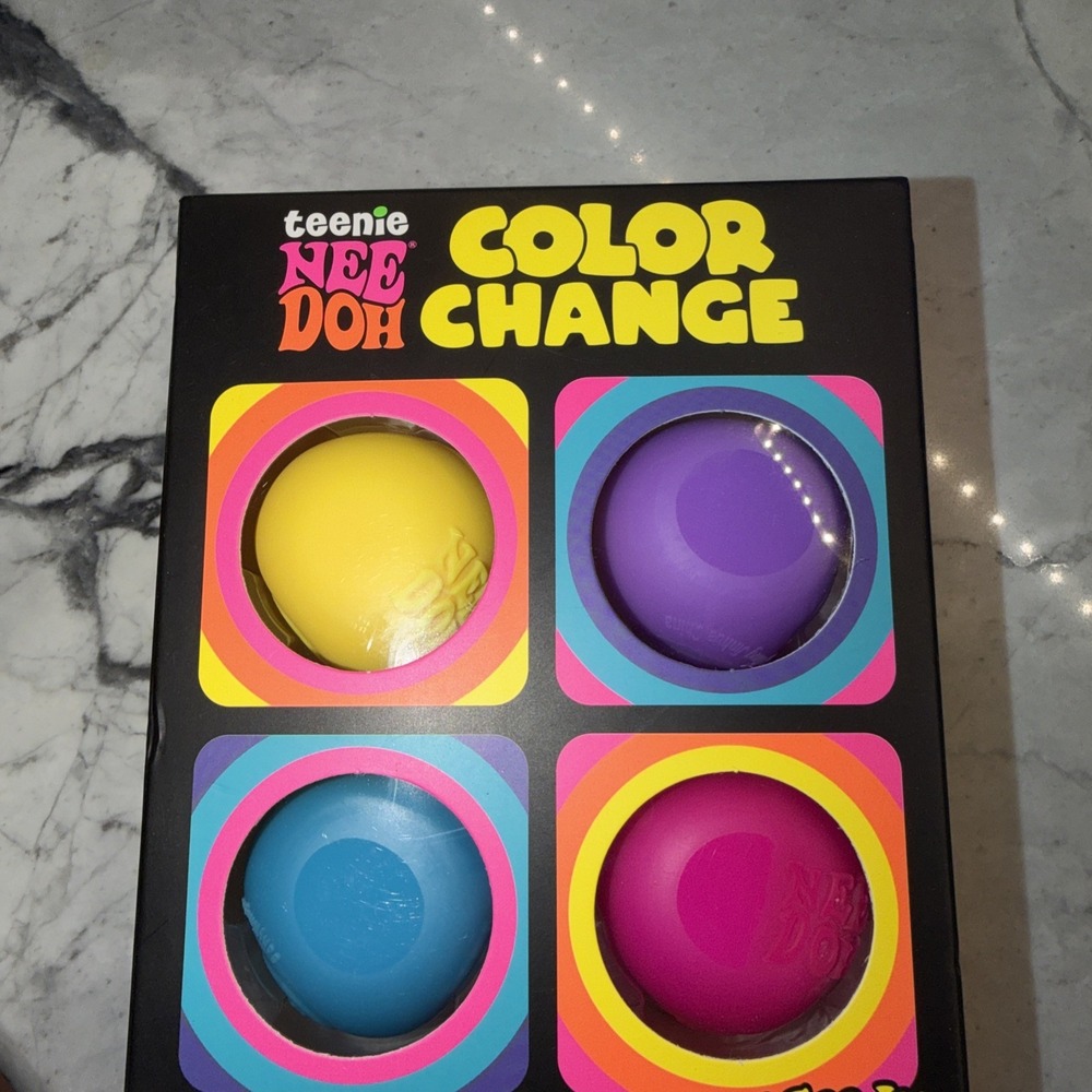 Authentic Schylling NeeDoh Teenie Color Change Multicolor  Set 4-Pack IN HAND